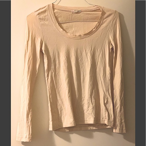❤️🆓ZA Cream Scoop Neck Longer Sleeves & Length S - Picture 2 of 16